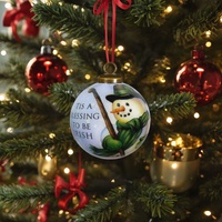 Vente en gros de 100 boules de Noël en verre transparent, taille personnalisable, avec motif et logo peints à la main en DIY à l'intérieur
