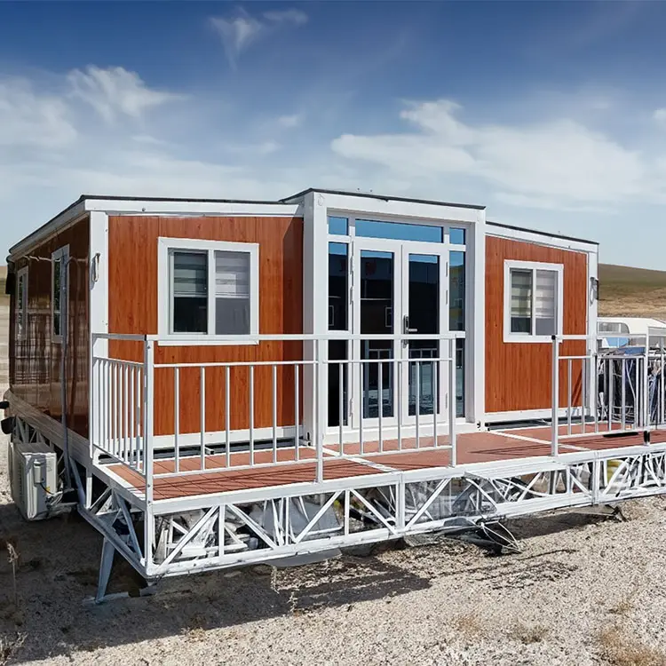 Bestqualitäts faltbares Containerhaus vorgefertigtes Hotel erweiterbares Containerhaus Windtoleranz