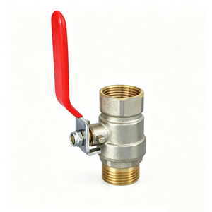 Válvula de latón manual de bola fija con doble rosca macho-hembra para control de alta temperatura DN15-DN50 - Product Image 1