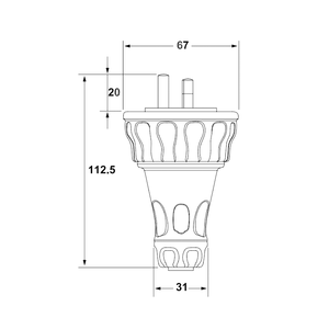 <strong>Australian</strong> Standard IP66 Industrial <strong>Plug</strong> with Socket 56P310/56P315 10A 15A 20A 250V 3 Flat Pins Waterproof 3 Outlets - Product Image 5
