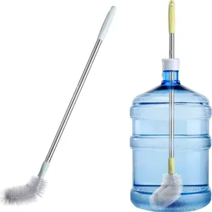 Nettoyeur de brosse de lavage de bouteille pliable à long manche en acier inoxydable et brosse de nettoyage