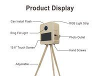 Kit Completo de Cabina de Fotos Automatizada con Cámara DSLR, Impresora de Papel, Anillo de Luz y Estuche de Viaje