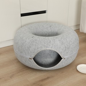 Polyester Felt Donut Art Deco Modern Cat Nest <strong>Four</strong> <strong>Seasons</strong> Universal Indoor Home <strong>Decor</strong> Cat Tunnel Bed - Product Image 2