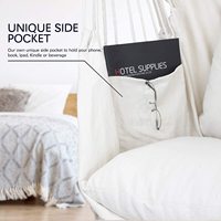 Fauteuil suspendu Woqi avec kit de fixation, chaise en macramé en toile de coton, comprend un sac de transport et deux coussins de siège doux