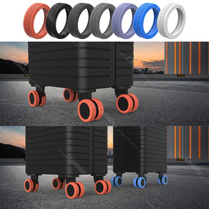 Housse de protection en silicone pour roulettes de valise et de trolley, de remplacement, colorée - Product Image 2