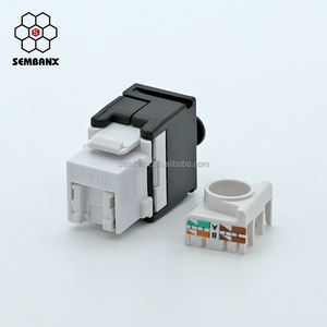 Cat6a toolless <span class=keywords><strong>RJ45</strong></span> mô-đun Keystone Jack công cụ mô-đun miễn phí với bụi che - Product Image 3