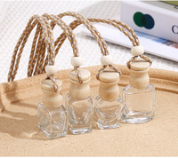 Mini Botellas de Vidrio Vacías de 5ml y 10ml, Diversas Formas, Difusor de Perfume, Ambientador para Auto, Botella de Perfume para Coche