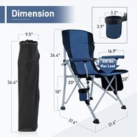 Fauteuil de camping pliable portable de grande taille pour l'extérieur, chaise de plage de loisirs avec dossier confortable, chaise de pêche