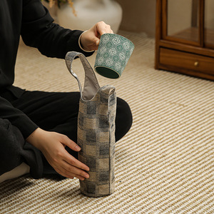 Sac à théière en brocart de style chinois, trois significations et mille univers, housse de protection portable pour accessoires de cérémonie du thé - Product Image 4