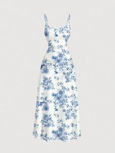 <span class=keywords><strong>Robe</strong></span> Camisole Décontractée Unie Sans Col Amincissante pour Femme Style Américain et Européen 2026, Coupe Ample, Jupe Large Évasée en Polyester - Product Image 1