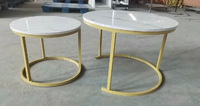 Table Basse Ronde en Bois de Style Italien pour Salon