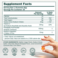 Gummies Équilibre Féminin Premium d'Usine OEM, Supplément de Vitamines Ananas Hawaïen pour la Santé, le Bien-être et l'Immunité des Femmes