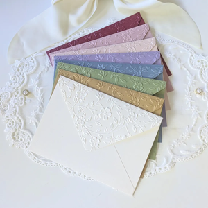 Sobres con Relieve de Enredaderas Florales, Juego de Papelerí<span class=keywords><strong>a</strong></span> Personalizable con Sobres A7 para Invitaciones de Boda de 5x7, Tarjetas y Escritura de Cartas - Product Image 1