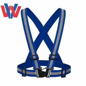 Gilet de sécurité en maille polyester à haute réflectivité de classe 1 ANSI avec logo personnalisé et lumières LED clignotantes - Product Image 2