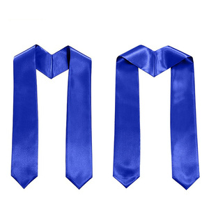 Écharpe <span class=keywords><strong>de</strong></span> graduation en satin <span class=keywords><strong>de</strong></span> couleur unie, personnalisable, pour la vente en gros, cadeau idéal pour la fête <span class=keywords><strong>de</strong></span> remise des diplômes - Product Image 6