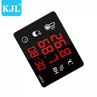 Compteur de température ambiante thermomètre numérique avec humidité murale et debout double usage écran LED horloge murale alarme de Sauna