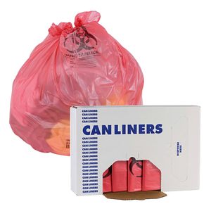 Bolsas de Basura de Plástico de Baja Densidad Lineal de 45 Galones y 1.3 Mil para el Sector Sanitario, 40x46, Rojas, 100 por Caja - Product Image 2