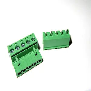 5.08mm pitch socket plug-in terminal block 5P male female PCB connector green