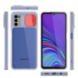 Étui de téléphone portable pour caméra Samsung S21 FE A02S, coque en cuir trempé avec surface arrière pour objectif coulissant, pour galaxy A03S - Product Image 5