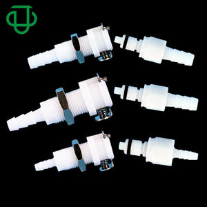 Conector de acoplamiento rápido de plástico JU POM con válvula de cierre de 3.2-6.4 mm para aplicaciones en tuberías de agua, aceite y vapor - Product Image 1