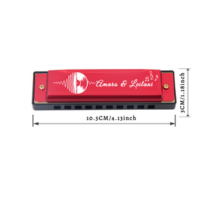 Armonica Blues Personalizzata <span class=keywords><strong>a</strong></span> 10 Fori in Do |   Strumento <span class=keywords><strong>a</strong></span> <span class=keywords><strong>fiato</strong></span> per principianti, regalo musicale per gli appassionati di musica - Product Image 2