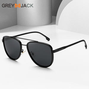 Gafas de Sol Aviador Unisex, Montura Metálica Negra TR, Lentes TAC con Protección UV400, Tipo 3, Diseño Redondo, Número de Pieza 1703 - Product Image 5