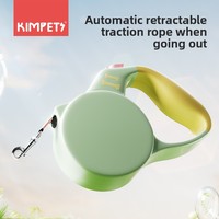 Laisse rétractable pour chien - Corde en nylon durable pour la randonnée avec poignée antidérapante et frein et verrouillage à un bouton, course à pied et promenades quotidiennes