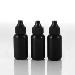 Косметическая упаковка с индивидуальным логотипом 30 мл 1 унция пластиковый Маникюр УФ гель лак для ногтей бутылка пустой черный пакет с внутренней крышкой