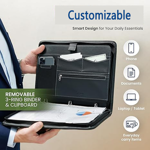 Dây kéo danh mục đầu tư chất kết dính <span class=keywords><strong>padfolio</strong></span> 3 vòng chất kết dính với thực hiện xử lý clipboard Folio - Product Image 3