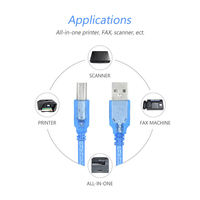 2m Hochgeschwindigkeits-Druckerkabel Schnelles Laden USB 2.0 und 3.0 USB-A auf USB-B Stecker Strom- und Datenkabel