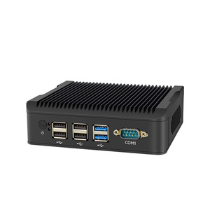 Mini PC Industrial sin ventilador integrado Intel N5095 Dual LAN RJ45 4 Serial COM N2840 J4125 Gateway Linux Win10 Ubuntu pequeño servidor - Product Image 1