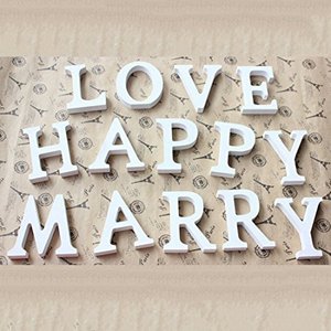 DIY blanco de pie libre boda inicio decoración letras de madera del alfabeto - Product Image 5