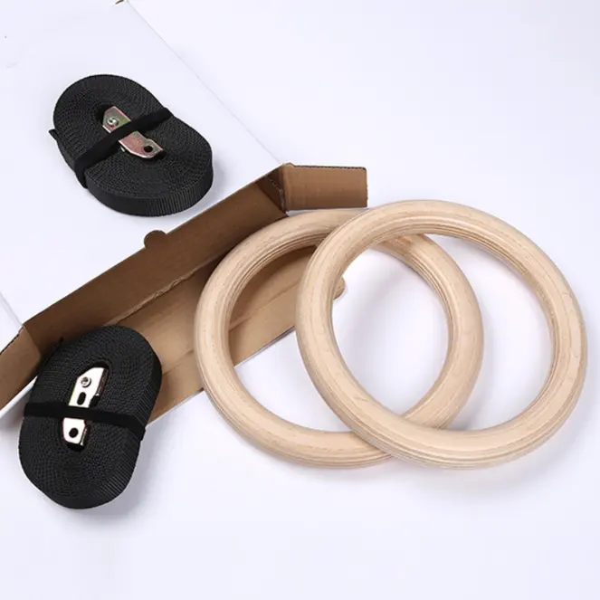 Premium wooden gym plastic hand grip gymnastic rings ring digital hand gripper for exercise