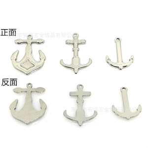 จี้รูปสมอเรือสแตนเลสสำหรับทำเครื่องประดับ DIY อุปกรณ์เสริมสำหรับสร้อยข้อมือ ขายส่ง - Product Image 2