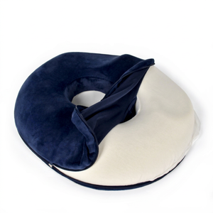 U Shape Memory Foam Seat Cushion for Chair Pressure Relief <b>Buttocks</b> Support Solid Navy Blue Color - Product Image 1