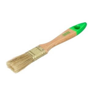 Venta al por mayor de pinceles de faja plana baratos fibra <span class=keywords><strong>sintética</strong></span> mango de <span class=keywords><strong>madera</strong></span> <span class=keywords><strong>cola</strong></span> verde cerdas naturales <span class=keywords><strong>para</strong></span> pulir pintura de pared China - Product Image 1