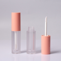 Contenants ronds en plastique vides pour gloss à lèvres, type emballage cosmétique de marque, applicateurs de gloss en gros