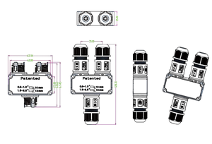 3-weg Ip68 Waterdichte Connector 2 <span class=keywords><strong>P</strong></span> 3 Core Snelle Connector Met UV-Bestendig Nylon Voor Irrigatiesystemen En Landbouw - Product Image 5