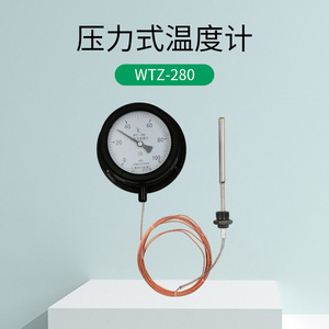 เทอร์โมมิเตอร์วัดความดัน Wtz 280 0-100 องศาเซลเซียส สแตนเลสสตีล สำหรับการวัดอุณหภูมิไอน้ำในหม้อไอน้ำ - Product Image 1