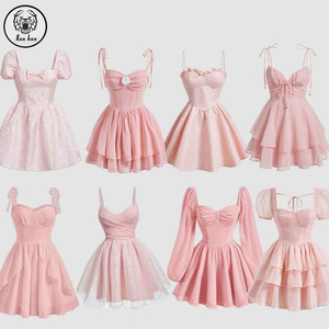 Produttore all'ingrosso estate traspirante maglia rosa Cross Back vestiti Casual Sexy da donna abiti da festa - Product Image 1