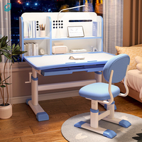 Table à Angle Réglable pour Enfants, Table d'Étude, Correction de Posture, Bureau d'Apprentissage de Levage Multifonctionnel avec Bibliothèque