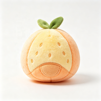 Jouet pour animaux de compagnie en peluche doux et durable, résistant à la mastication, en coton PP orange, certifié CE, avec logo personnalisé, vente en gros OEM, cadeau promotionnel en vrac