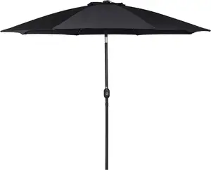Sundale-sombrilla de poliéster con botón pulsador para exteriores, paraguas para Patio, jardín, terraza, Bac, 10 pies