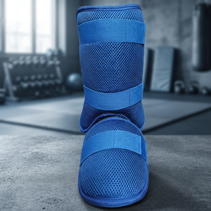 STURDY GRIP WEARS Custom Logo Royal Blue Adult Baseball Leg Guard Shin <b>Pads</b> Professional Protection 100% Nylon Comfortable - Product Image 2