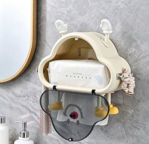 Boîte à <span class=keywords><strong>papier</strong></span> <span class=keywords><strong>toilette</strong></span> murale mignonne en forme de <span class=keywords><strong>nuage</strong></span>, <span class=keywords><strong>support</strong></span> de mouchoirs à ventouse sans perçage pour salle de bain et toilettes – Qualité supérieure - Product Image 6