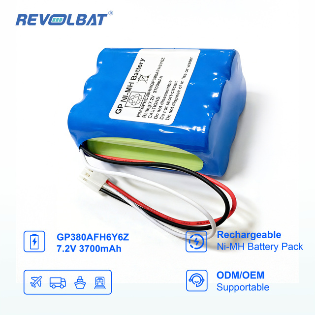 Revolbat Ni-MH 6S1P 7.2V 3700mAh Battery Pack Rechargeable with Cables Connector for GPHC38HN / GP380AFH6Y6Z Weighing Indicator