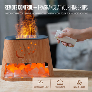 Humidificateur ultrasonique au sel de l'Himalaya, diffuseur d'arômes silencieux pour bureau, diffuseur d'huiles essentielles avec lumière LED pour la maison et le bureau - Product Image 2