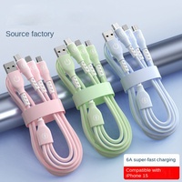 Auto-Datenkabel Schnellladung 3-in-1 Drei-Port-Schnellladekabel/Micro-USB/Type-C-Schnittstelle 6A Datenkabel