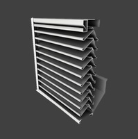 Persianas de Protección Contra Lluvia y Tormentas con Perfil Fijo y Extruido, con Apertura Horizontal, Diseño Moderno para Uso en Exteriores