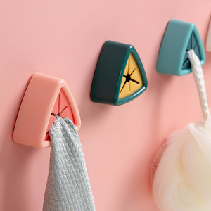 <b>Triangle</b> Kitchen Towel Clips Non-Slip Multi-Purpose No Installation Kitchen Storage Hooks Dark Green Pink Gray White <b>Light</b> Blue - Product Image 2